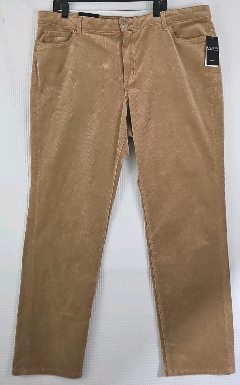 Lauren Ralph Lauren ~Woman 20W~ Corduroy Pants MidRise Straight Leg Black Label